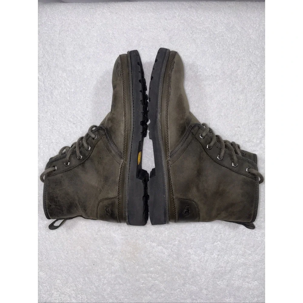 UGG Harkland Weather Black Olive Green Oiled Suede Waterproof Vibram Men Boots 9